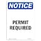 Signmission Safety Sign, OSHA Notice, 5" Height, Permit Required Sign, Portrait OS-NS-D-35-V-17184 - alternate 1